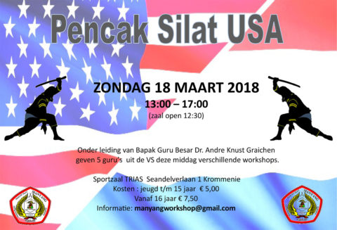 Seminar Pencak Silat USA op 18 maart